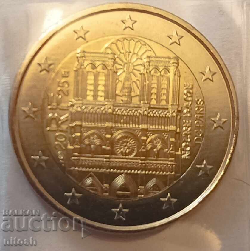 2 ευρώ, Γαλλία, Παναγία των Παρισίων, 2025