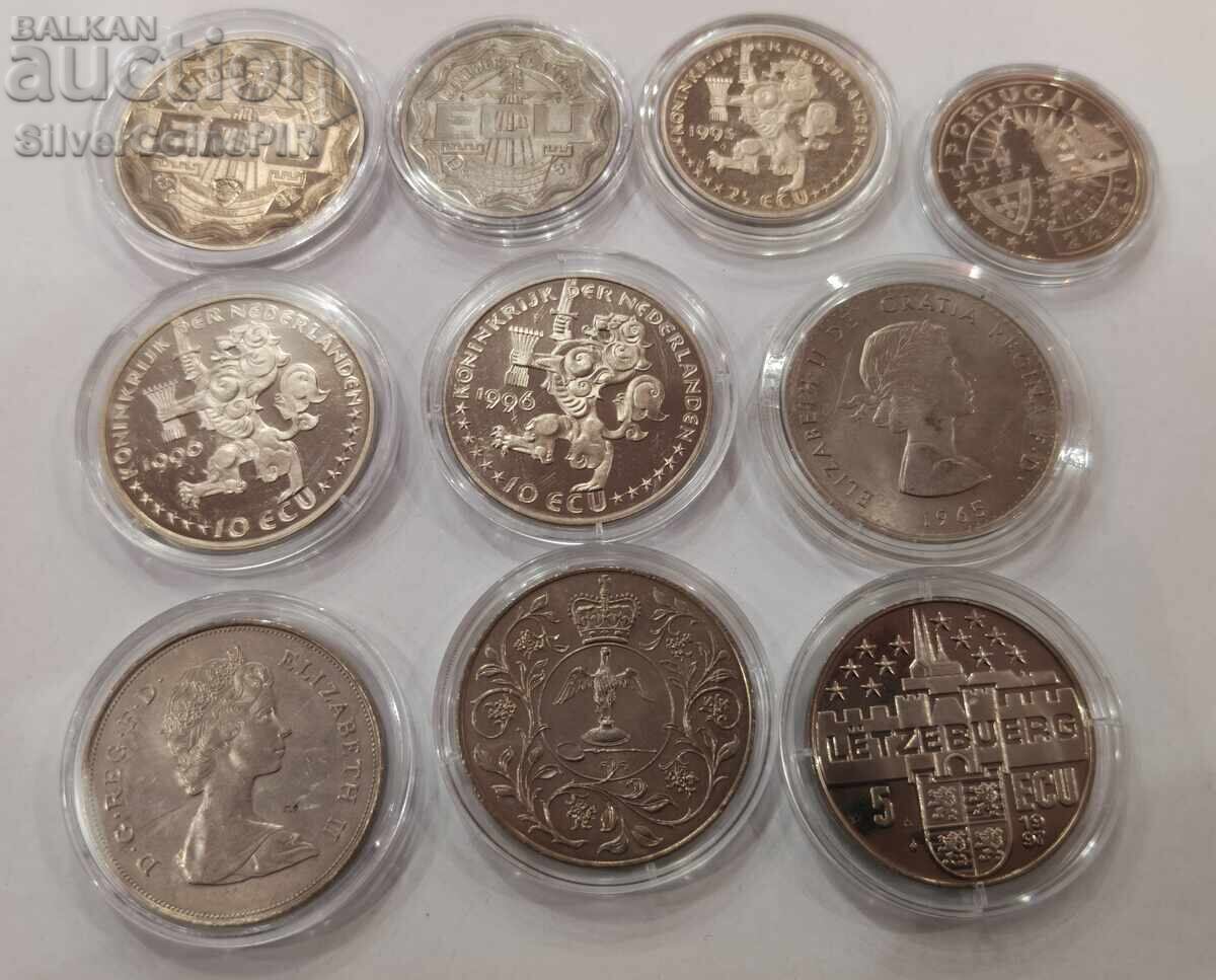 Livrarea Lot de 10 monede jubiliare diverse