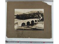 OLD LARGE RARE PHOTO BRIDGE BRIDGES CARDBOARD
