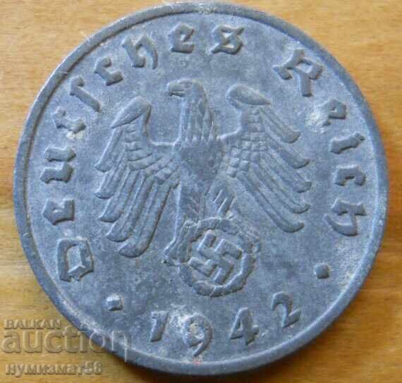 1 пфениг 1942 г. - Германия ( F ) с цена € 2.00 | 3.91 лв.