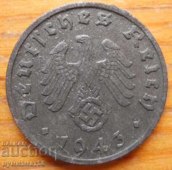 1 Pfennig 1943 - Germania (B) cu preț € 0.80 | 1.56 BGN