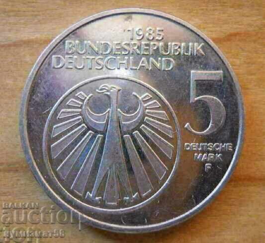 5 stamps 1985 - Germany (anniversary)