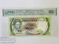 5 Emalangeni Swaziland 1974 PMG 66 EPQ Specimen