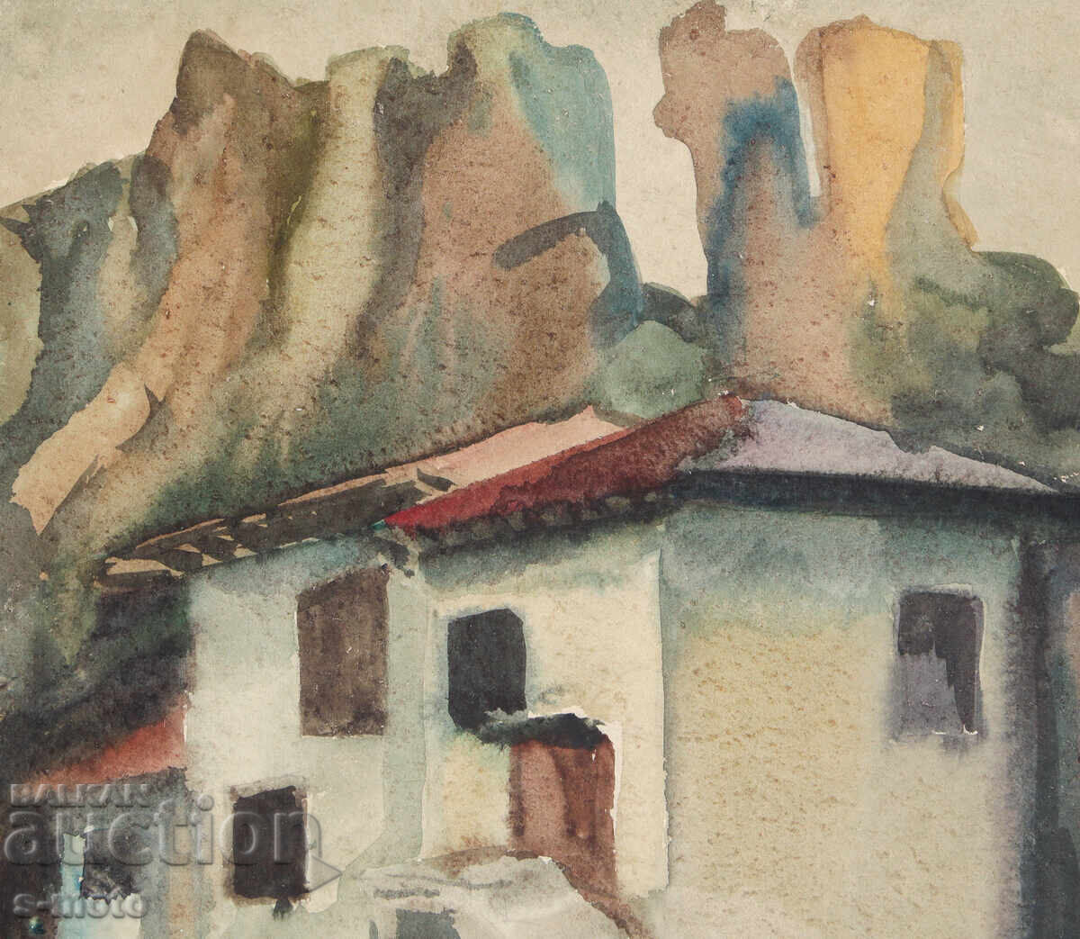 Παράδοση Stara kartina gradski peĭzazh akvarel