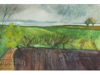 Πίνακας τοπίο ακουαρέλα