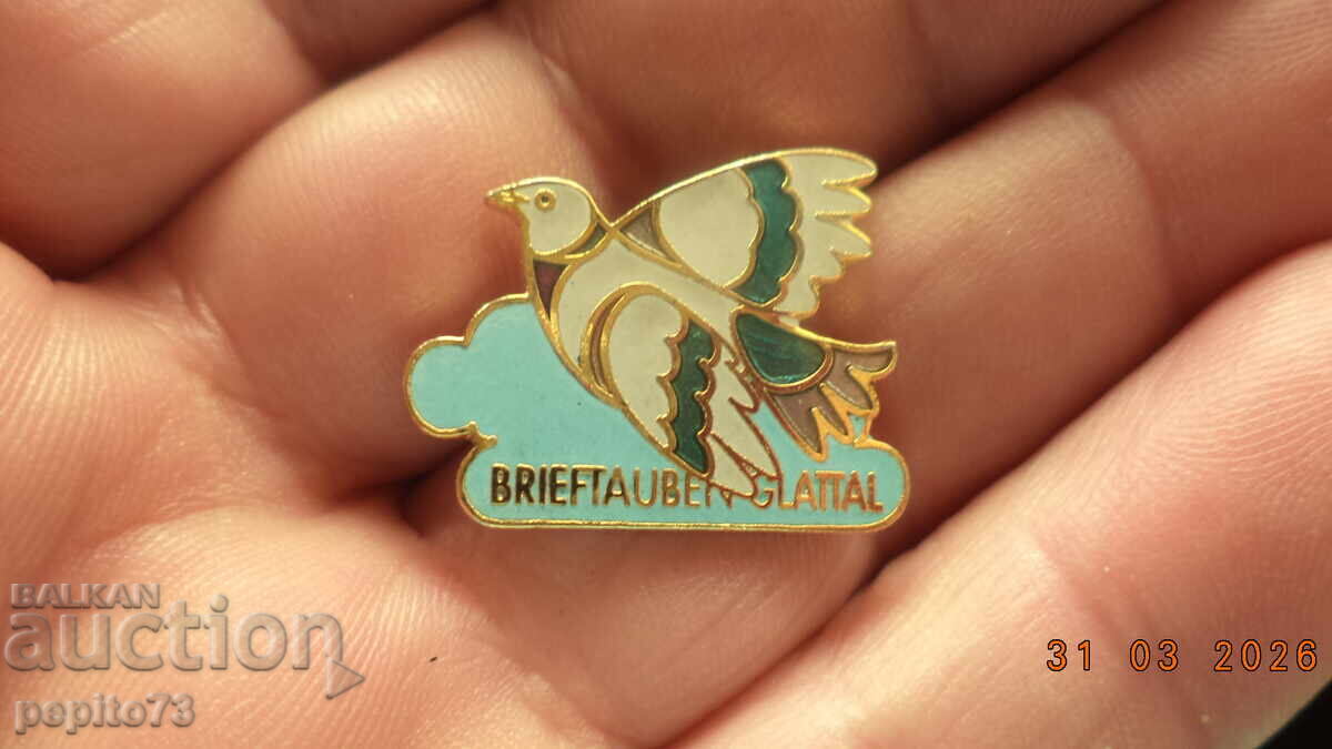 Insignă „Brieftauben Glatter”, club sportiv de porumbei voiajori