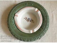 VIDA Tires advertising ashtray - rare green tire color