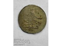 Monedă turcească din argint Abdul Hamid 1187 1 kuruș 18.11 grame