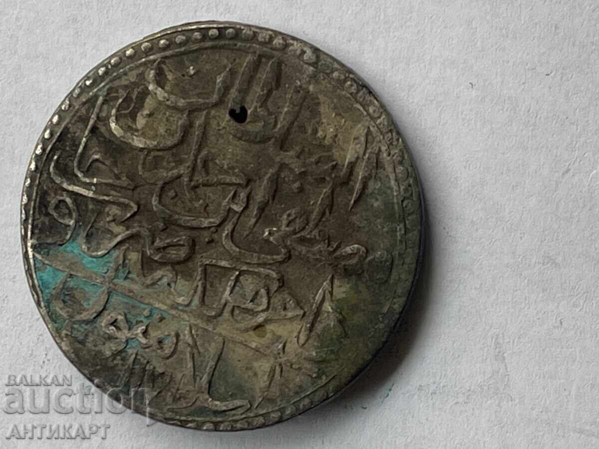 Δημοπρασία Τουρκία ασημένιο νόμισμα 1 ζεκινού Μουσταφά Γ' 13,9 γραμμάρια