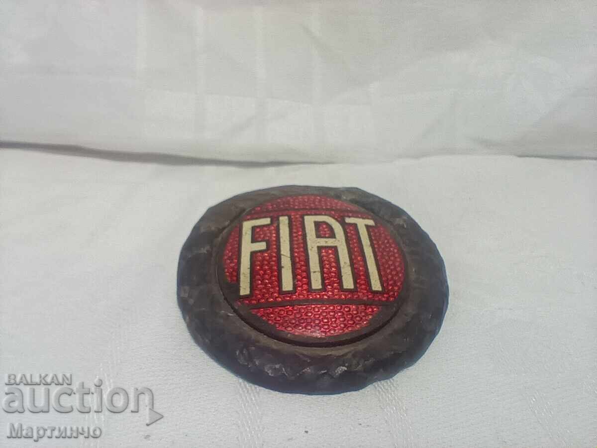 Vintage Retro Enamel Emblem Car Automobile Fiat FIAT - 5