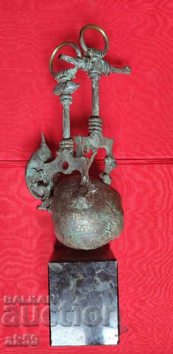 Sculptură mică din bronz, operă de autor - 5