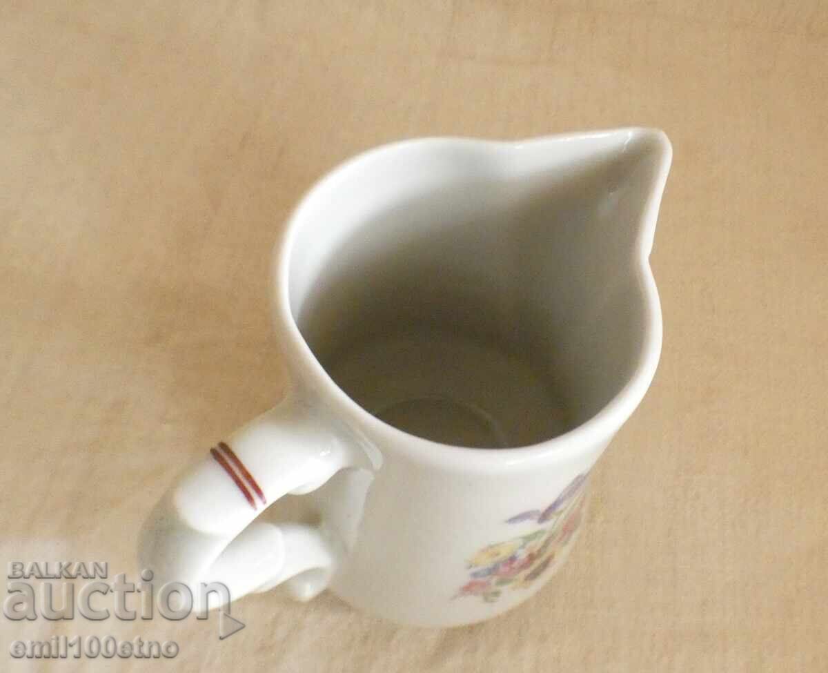 Cană pentru lapte sau frișcă, latieră, porțelan bulgăresc vechi - 5 Cană pentru lapte sau frișcă, latieră, porțelan bulgăresc vechi - 5