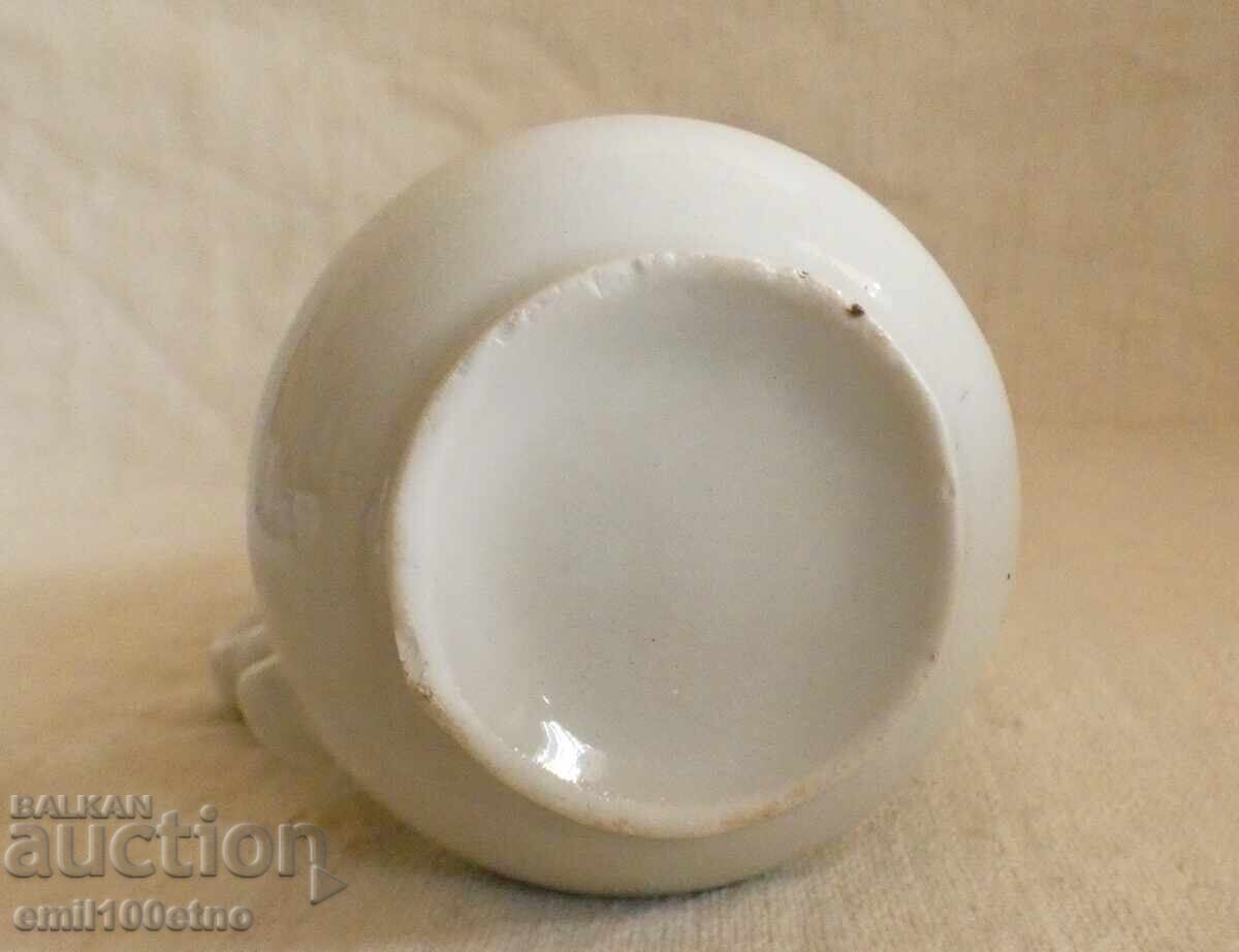 Cană pentru lapte sau frișcă, latieră, porțelan bulgăresc vechi - 6 Cană pentru lapte sau frișcă, latieră, porțelan bulgăresc vechi - 6