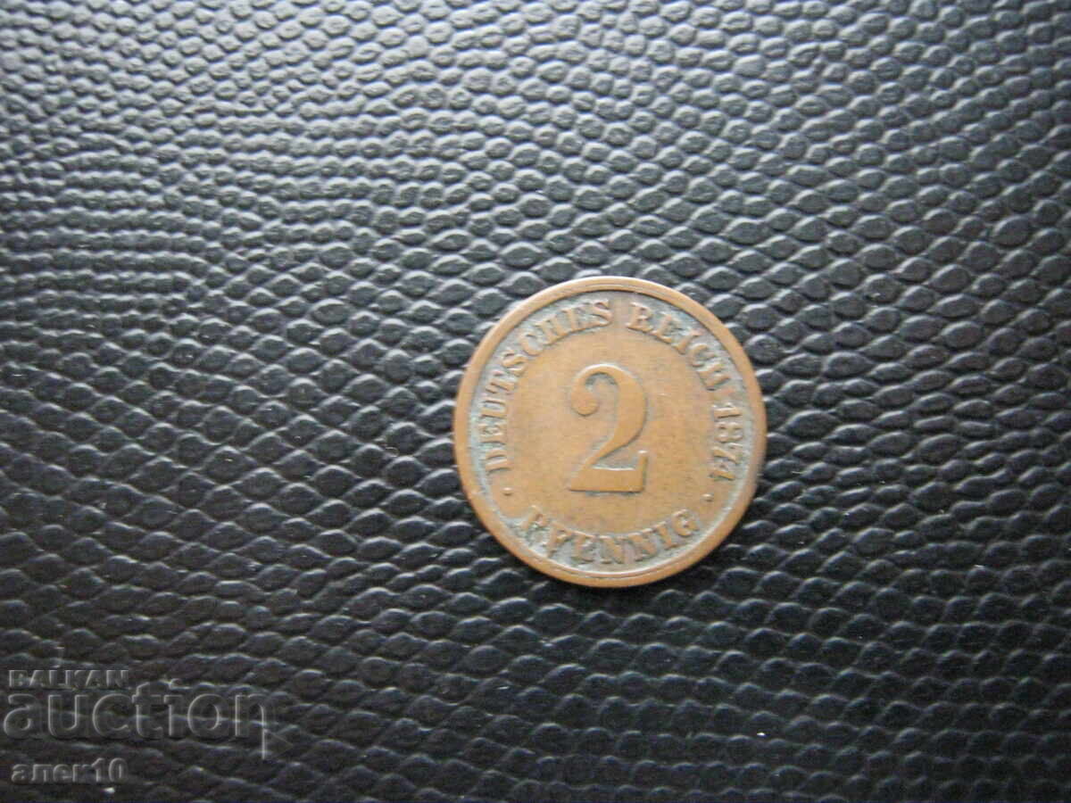 Γερμανία 2 πένιγκ 1874 B