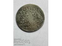 Турция сребърна монета Абдул Хамид 1187 2 золота 28.14 грама