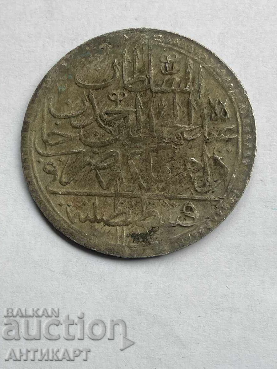 Τουρκικό ασημένιο νόμισμα Αμπντούλ Χαμίτ 1187 2 zolota 26.08 γραμμάρια