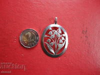 Уникален ажурен сребърен медальон колие