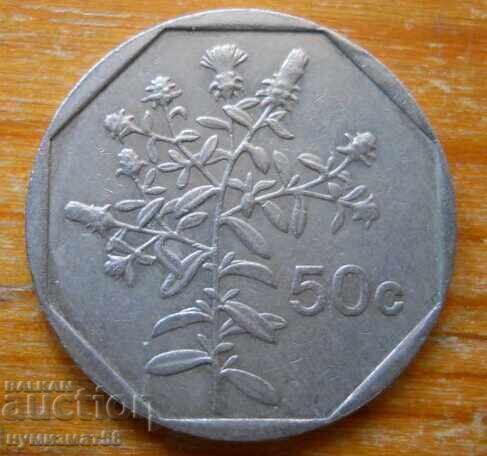 50 σεντς 1991 - Μάλτα