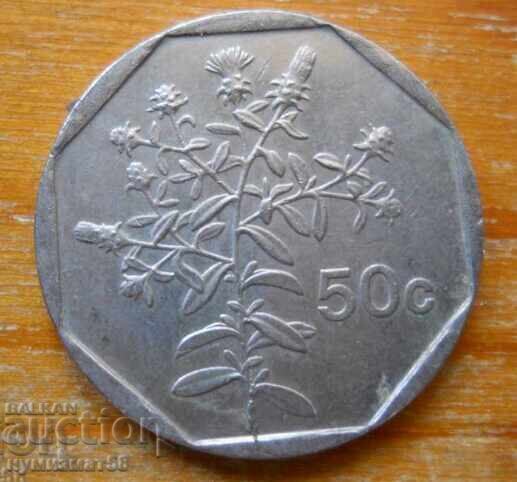 50 de cenți 1995 - Malta 50 de cenți 1995 - Malta