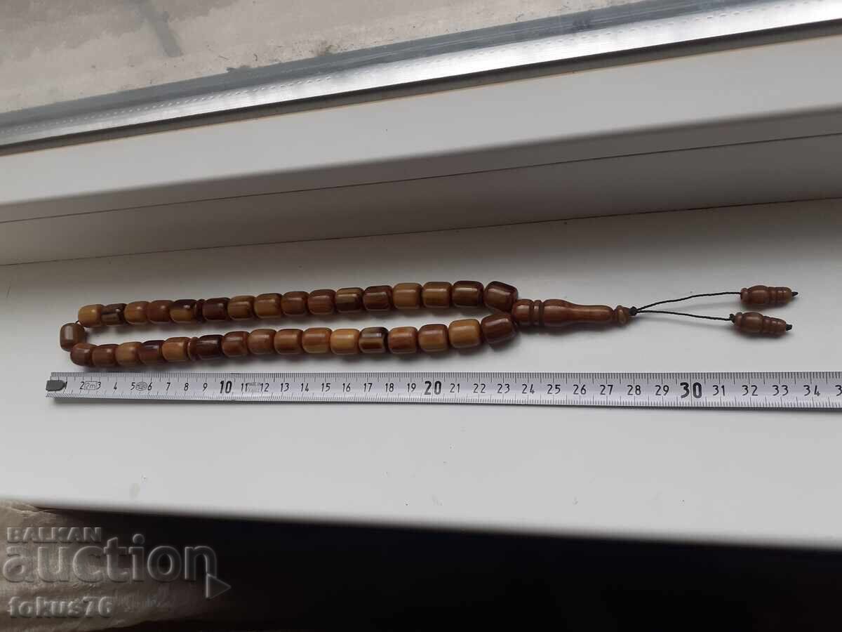 Красива стара броеница от каталин бакелит 33 + поп - 5