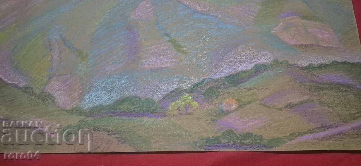 Licitație PEISAJ DIN RODOPI I - PASTEL Licitație PEISAJ DIN RODOPI I - PASTEL