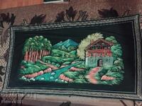 Old wall covering for painting on fabric