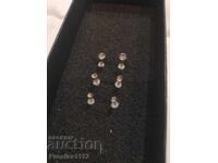 Lot Cercei Piercing cu Zirconii Albe