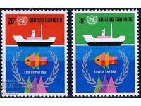 ONU New York 1974 - nave pești MNH