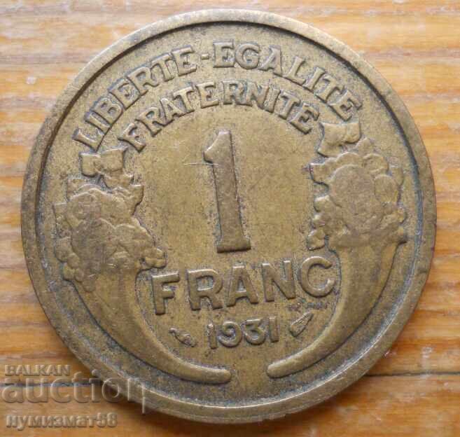 1 franc 1931 - Franța 1 franc 1931 - Franța