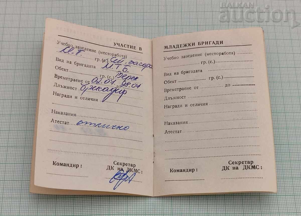 Livrarea CONSTRUIM PENTRU PATRIE BRIGADIERI INSIGNĂ LEGITIMAȚIE 1984