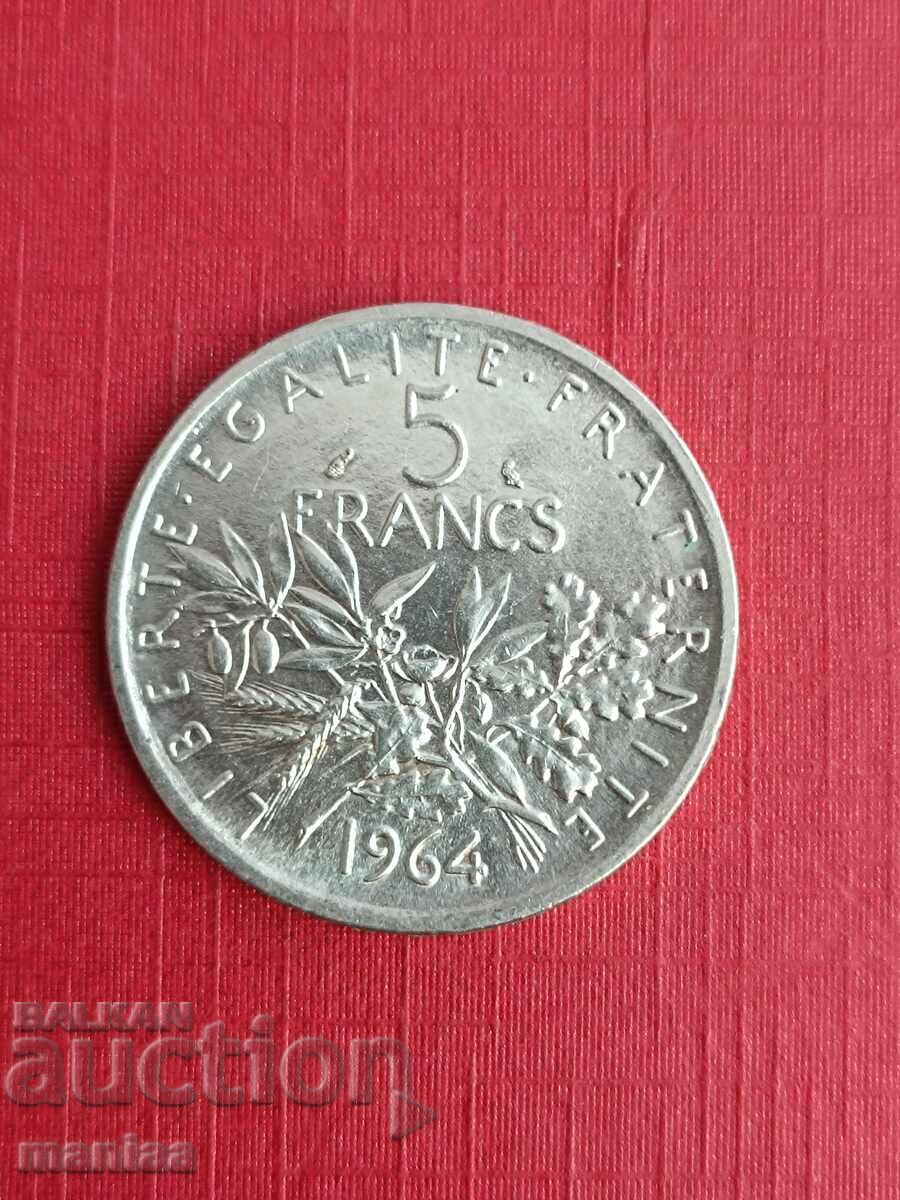 5 francs 1964. Silver! with price € 50.00 | 97.79 BGN