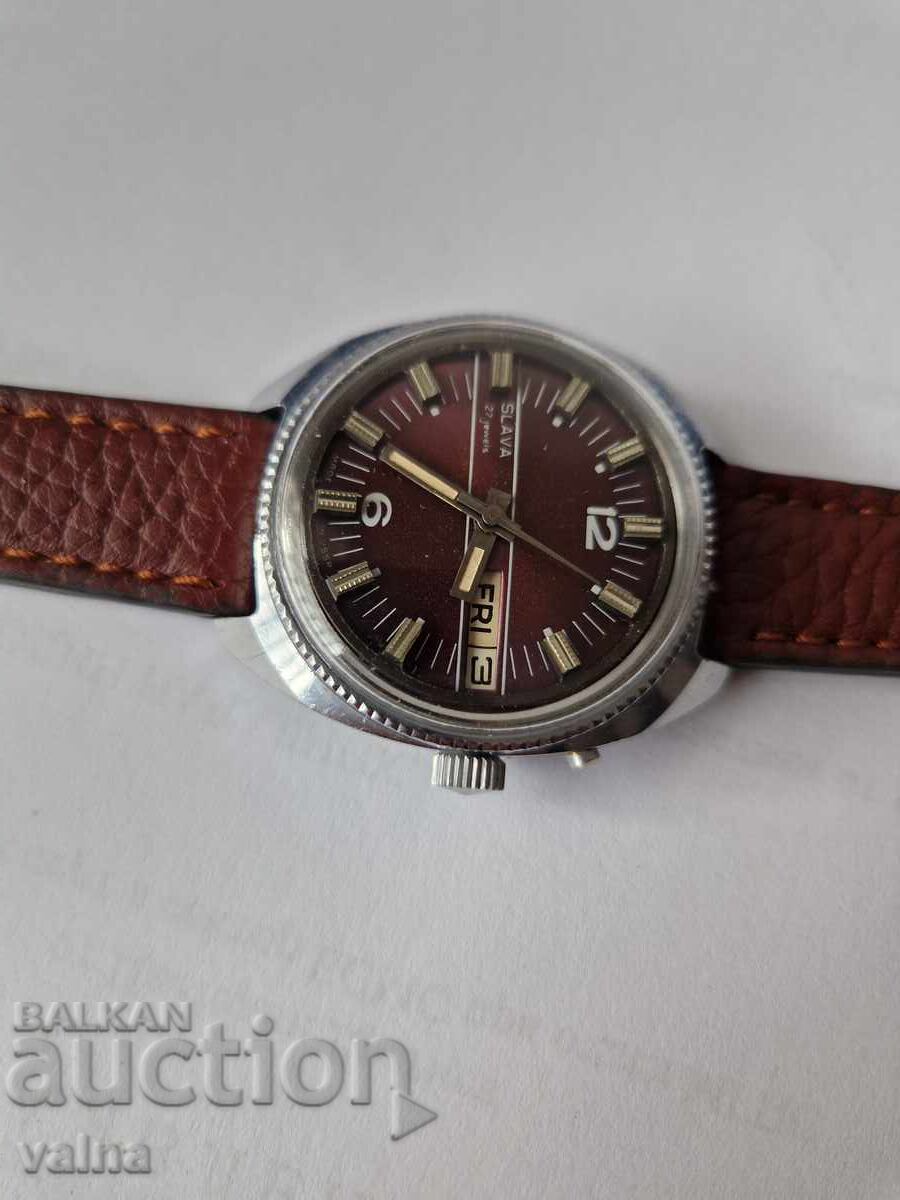 SLAVA automatic, cal. 2427, 27 rubine, fabricat în URSS, TOP! cu preț € 95.00 | 185.80 BGN