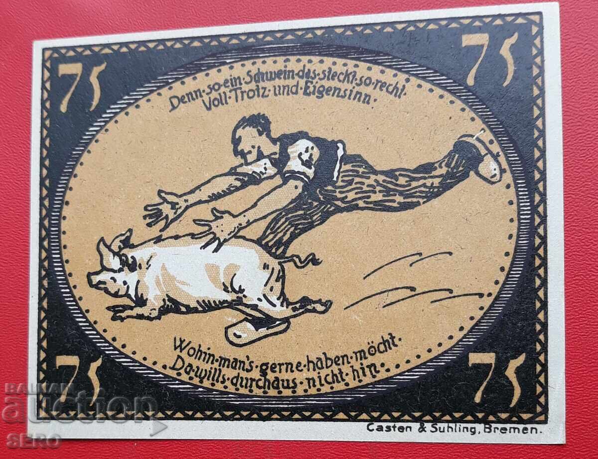 Bancnota-Germania-Saxonia-Dipholz-75 pfennig 1921 Bancnota-Germania-Saxonia-Dipholz-75 pfennig 1921