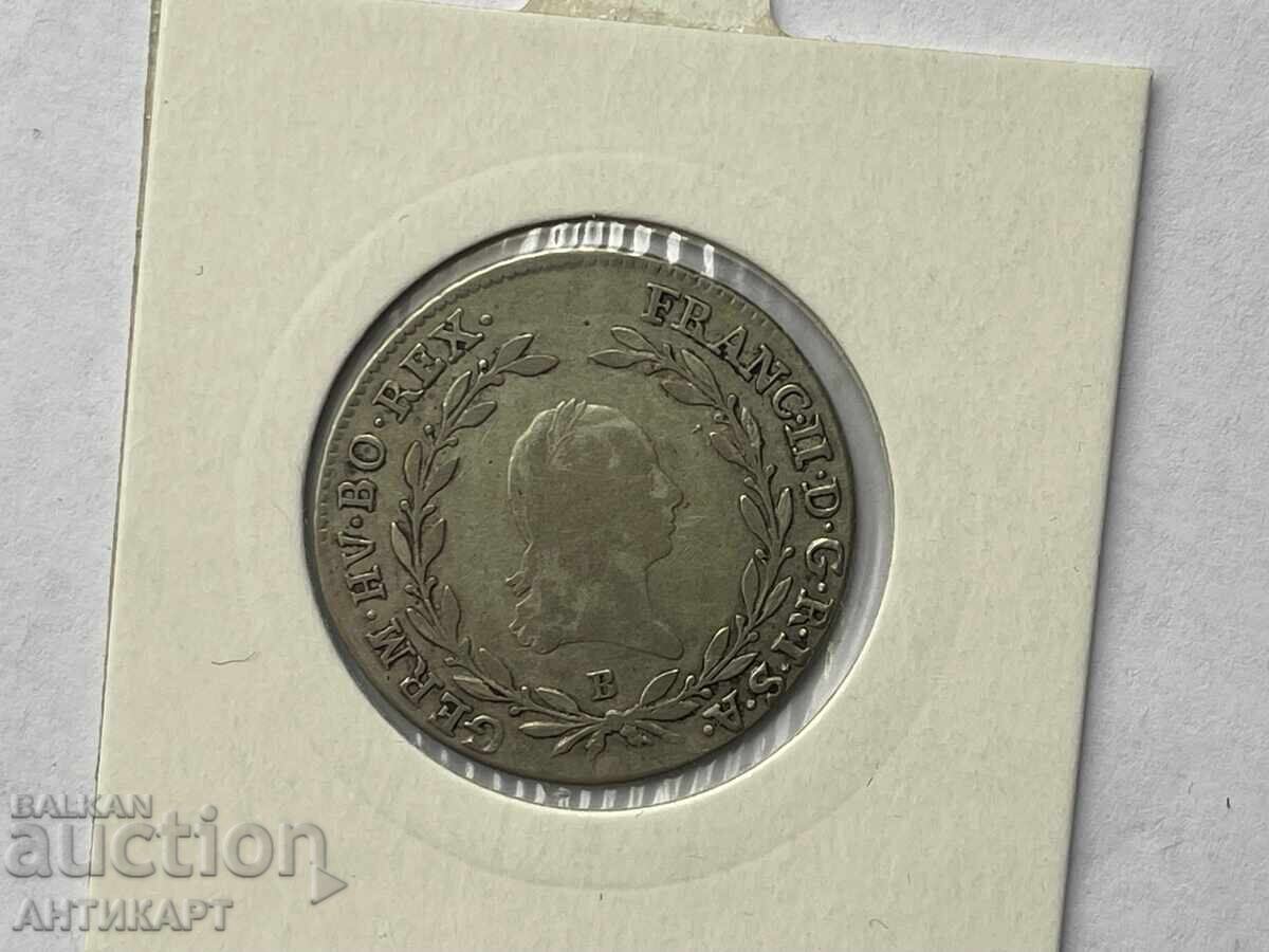 Σπάνιο ασημένιο νόμισμα Αυστρία 20 κρόιτσερ 1793 με τιμή € 35.00 | 68.45 BGN