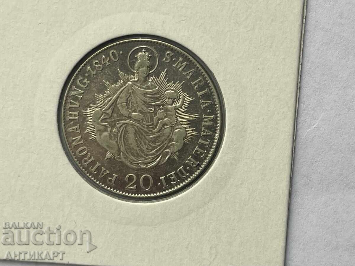 Silver coin Austria 20 Kreuzer 1840