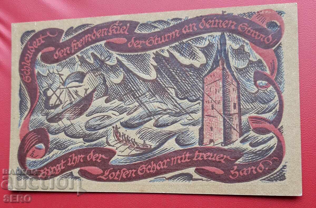 Bancnota-Germania-Saxonia-Oldenburg-50 Pfennig 1921