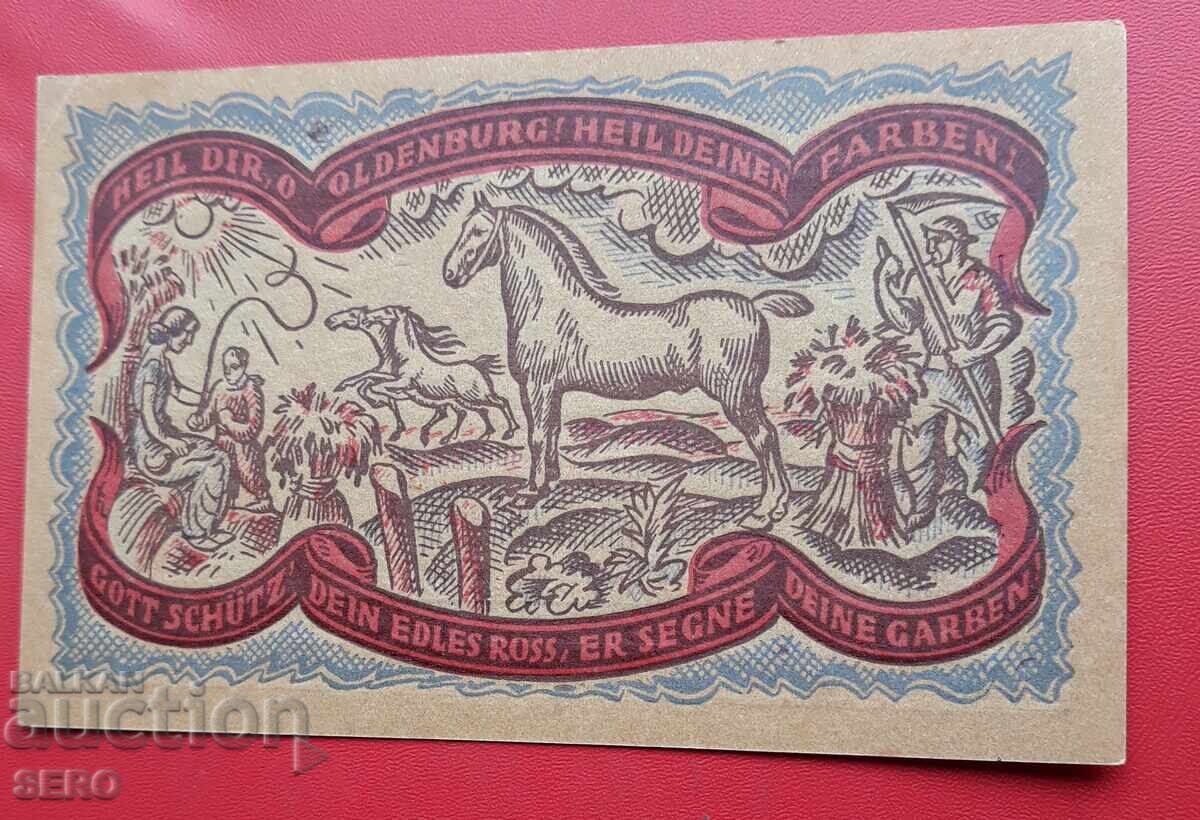 Τραπεζογραμμάτιο-Γερμανία-Σαξονία-Όλντενμπουργκ-50 Pfennig 1921 Τραπεζογραμμάτιο-Γερμανία-Σαξονία-Όλντενμπουργκ-50 Pfennig 1921