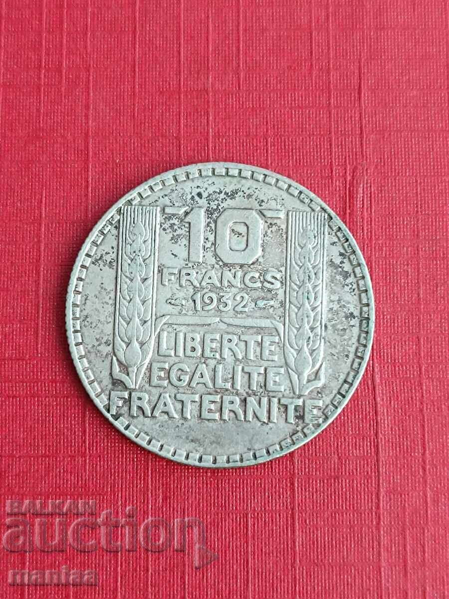 10 франка 1932г Сребро ! с цена € 25.00 | 48.90 лв.