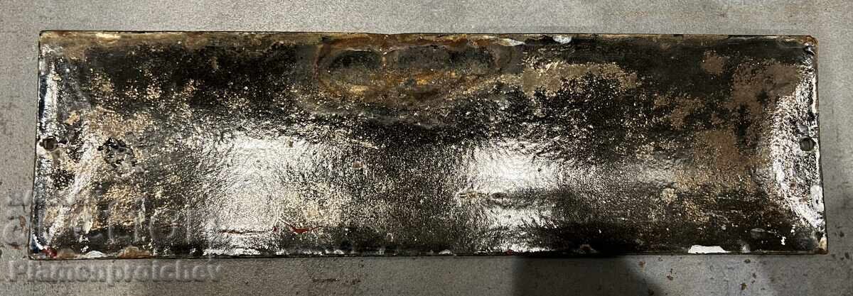 Licitație CEASORNICAR RARĂ PLACĂ EMAILATĂ TĂBLIȚĂ LAMBREVI