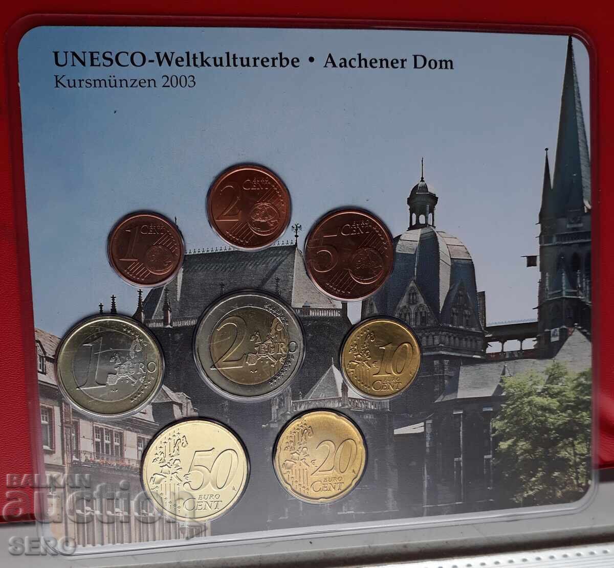 Germania-SET 2003 A din 8 monede euro-tiraj 500 exemplare