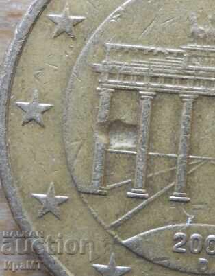 Licitație 50 eurocenți 2002 Germania (cu defect) Licitație 50 eurocenți 2002 Germania (cu defect)