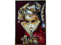 Картина"Венецианска маска",2018 г.,худ.М.Подмолов(1946-2024)