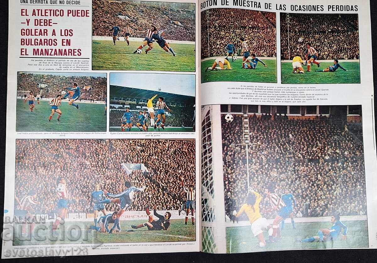 Levski Sofia - Atletico Madrid 2:1 1977 revistă