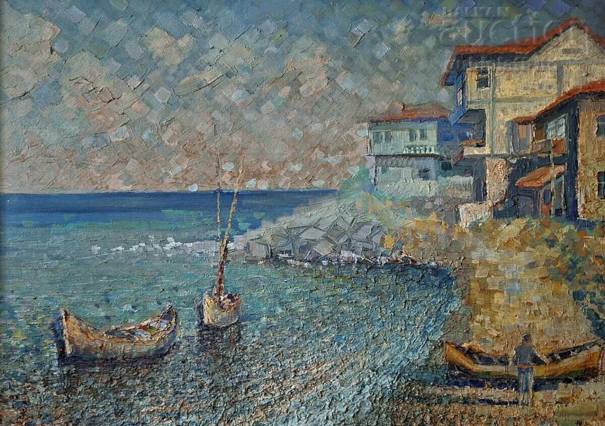 Tablou "Sozopol", pictor Dimitar Mihailov, 1980 cu preț € 1500.00 | 2933.75 BGN