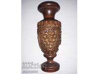VASE. WOOD CARVING