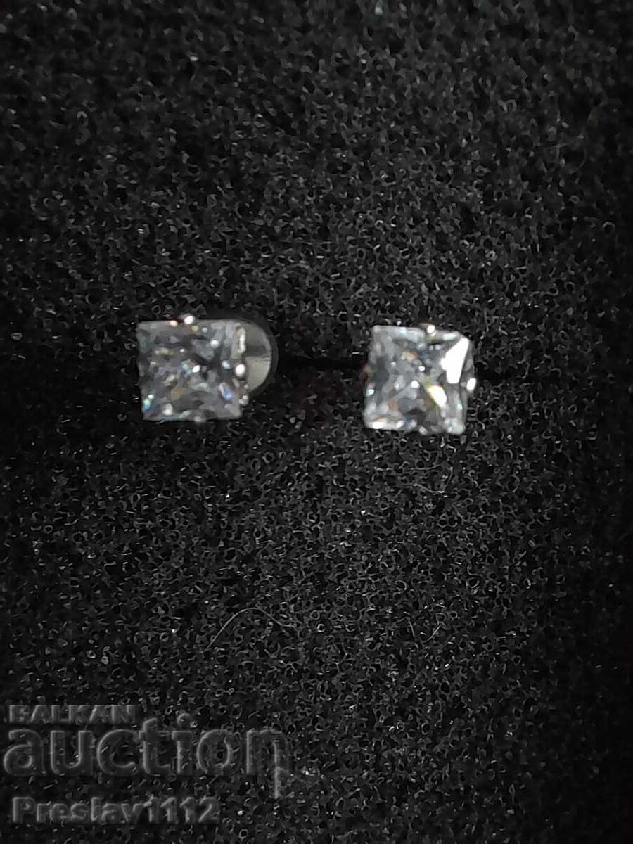 Livrarea Cercei cu Moissanit Princess 0.6ct