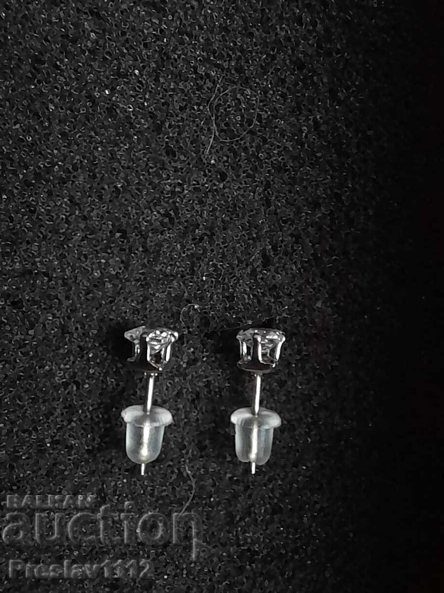 Cercei cu Moissanit Princess 0.6ct - 6