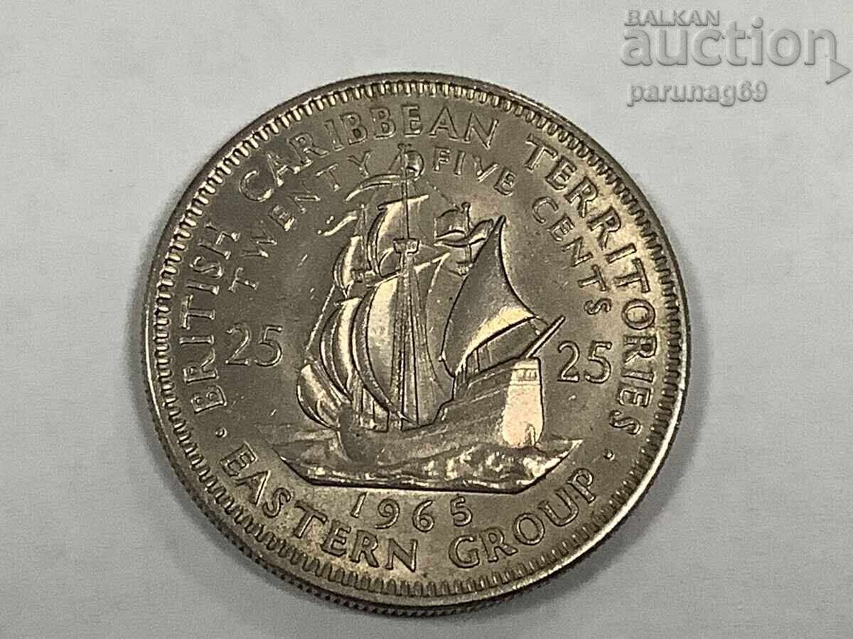 Eastern Caribbean 25 cents 1965 Eastern Caribbean 25 cents 1965