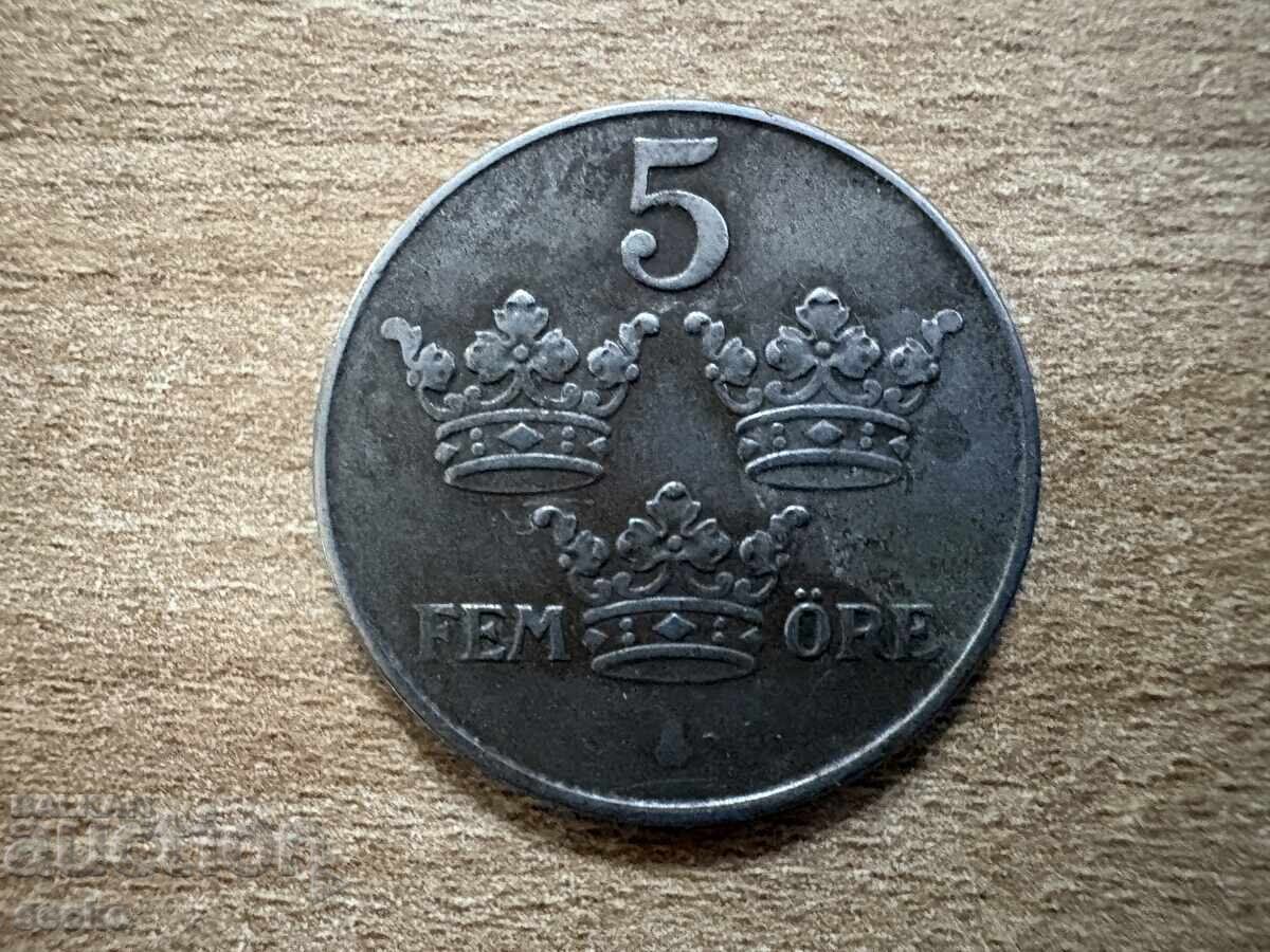 Suedia - 5 öre (1947)