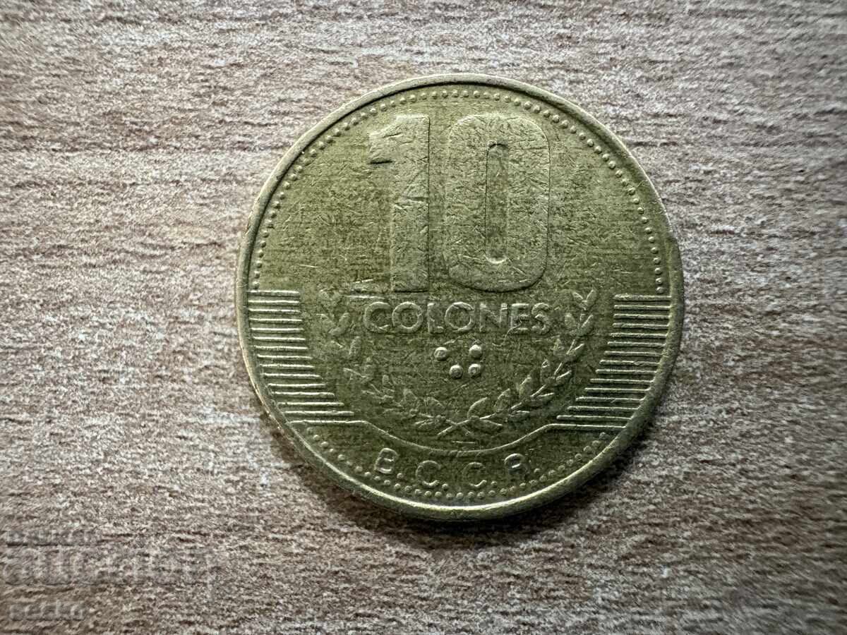 Costa Rica - 10 coloni (1999)